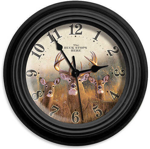 Reflective Art 10In Wall Clock - Buck Stops Here 10"