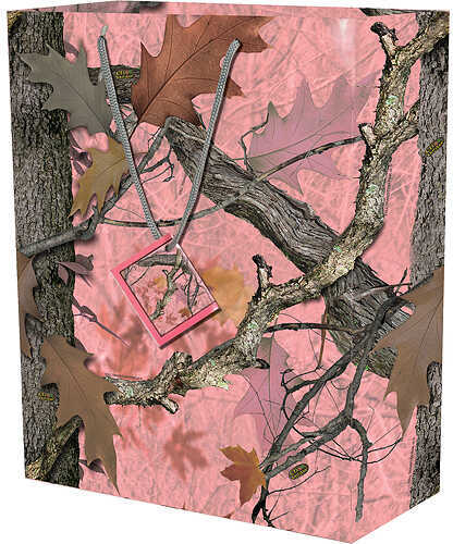 Rivers Edge Camo Gift Bag - Xl 16"X19"X6" Pink Trans