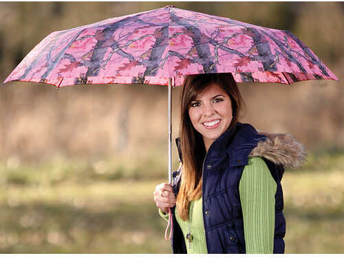 River's Edge Deluxe Windproof Pink Umbrella 40" 12" Folded