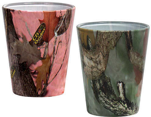 Rivers Edge Camo Shot Glass Set - 2 Pack 1-Grn/1-Pink