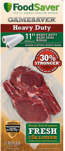 FoodSaver GameSaver 11inX12ft Heavy-Duty Heat-Seal Gal Rolls