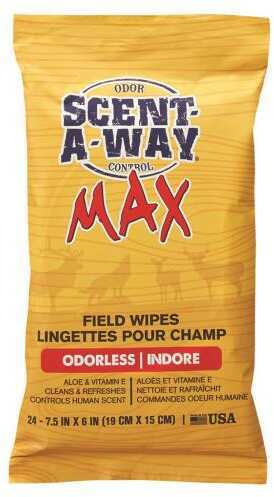 Hunters Specialties 07795 Scent-A-Way Max Field Wipes Odor Eliminator Odorless 24 Per Pack