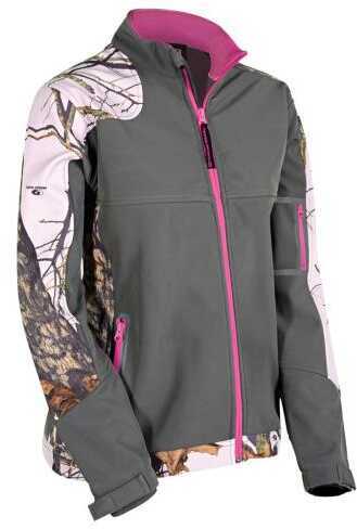 Yukon Womens Soft Shell Jacket Mossy Oak Pink/Grey X-Large Model: WSSJW-PN-XL