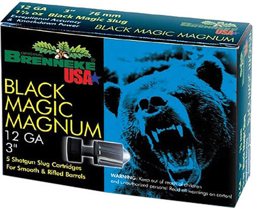 Brenneke Black Magic Magnum Slugs 12 ga. 3 in. 1 3/8 oz. 5 rd. Model: SL-123BMM