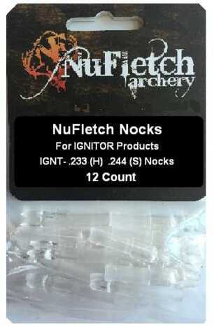 NuFletch Ignitor Replacement G/H/S/GT Nocks Clear 12 pk. Model: IGNT-233, 244 NOCKS/