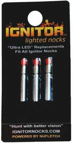 NuFletch Ignitor Replacement Bulb Nock Red Universal 3 pk. Model: REP-BLB-RED/3PK