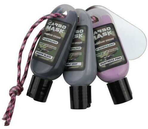 Carbo Mask Facepaint Black/Pink/Grey 1 oz. 3 pk. Model: 310127