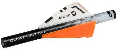NAP Quikfletch 2in Hellfire -6 Pack White/Orange/Orange