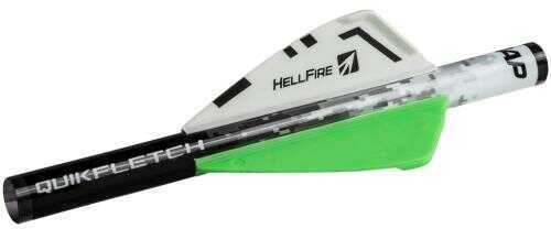 NAP Quikfletch 2in Hellfire -6 Pack White/Green/Green