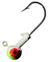 Lucky Strike Tri-Color Jighead 1/32Oz 10Pk White/Black/Chartreuse Md#: TCH32Pb-57-10