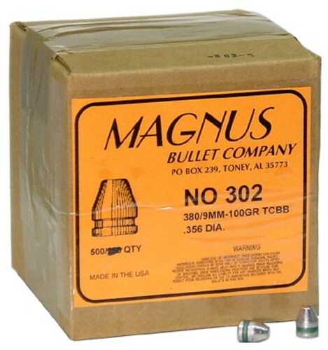 Magnus 380 Auto .356 Diameter 100 Grain Truncated Cone Bevel Base 500 Count