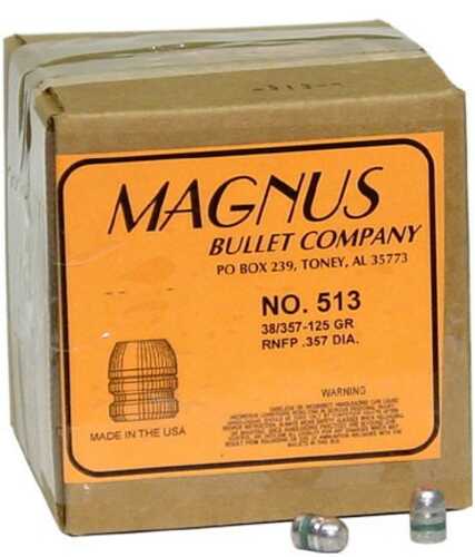 Magnus 38/357 Caliber .357 Diameter 125 Grain Round Nose Flat Point Cowboy 500 Count