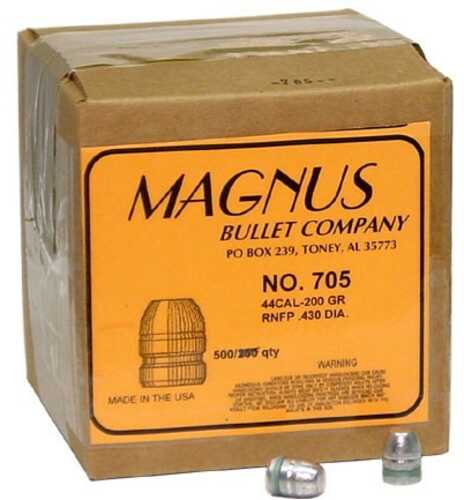 Magnus 44 Rifle .430 Diameter 200 Grain Round Nose Flat Point Cowboy 500 Count