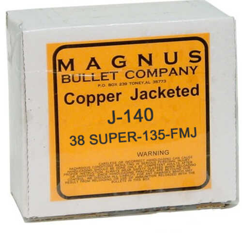 Magnus 38 Super .356 Diameter 135 Grain Full Metal Jacket 250 Count