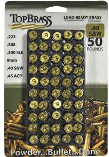 Top Brass 40 Smith & Wesson Reconditioned Unprimed Pistol 50 Count