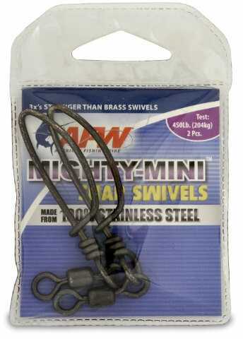 American Fishing Wire Might Mini Stainless Steel Snap Swivels 450Lb Test, 2 Pack Md: FTSS450BA