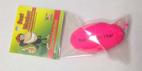 Boat Monkey Slip Float 2.5" Pink Oval With Stop & Bead