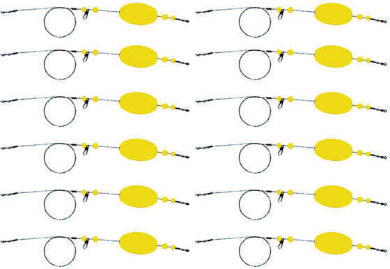 Comal Oval Weighted Float Rig 2 1/2In 28In Wire 12Ri Yellow