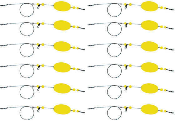 Comal Oval Weighted Float Rig 2 1/2In 28In Wire 12Ri Yellow