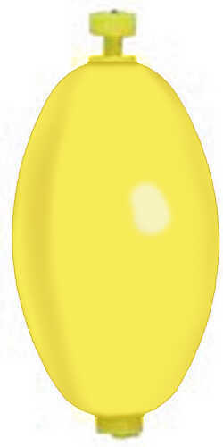 Oval Weighted Rattle Snap Float 2 1/2In Yellow 50bg