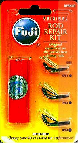 Fuji Large Rod Tip Repair Kit 3 Lrg/Salt Silv Tips And Glue