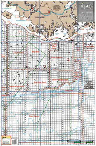 Standard Laminated Map Timbalier Block & Rig Chart Md#: M027