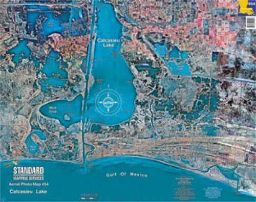 Standard Map Route Chip Calcasieu Lake And Md#: R354