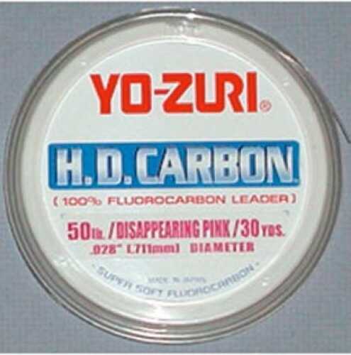 Yozuri HD Fluorocarbon Leader 30Yd 15Lb Disappearing Pink Fishing Line
