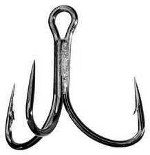 Mus KVD Round Bend Treble Blk 6Pk