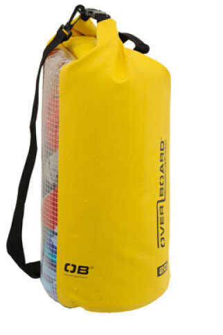 Waterproof 20 Liter Dry Tube Bag Yellow W/Window - 100 Percent (Class 3) W/Electronically Welded Seams Can