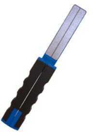 Accusharp 051C Diamond Paddle Folding Sharpener Black/Blue Overmolded Rubber Handle