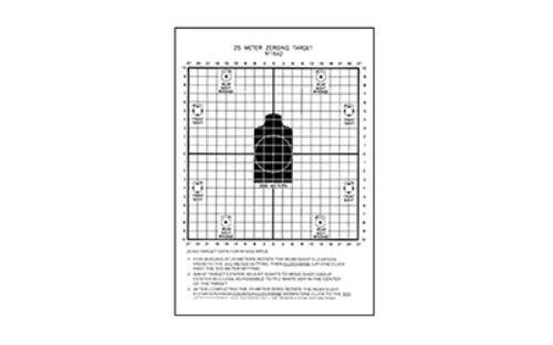 Action Target 25 Meter M16A2 Zeroing Heavy Tagboard Paper 100 Per Box ALTC(2)-100