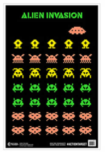 Action Target Alien Invasion Target Multi Color. 23"x35" 100 Per Box