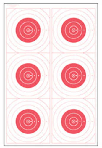 Action Target Six Bull's-eye Military Training Target 23" X 35" 100 Per Box Sr-21c6t-rd-100