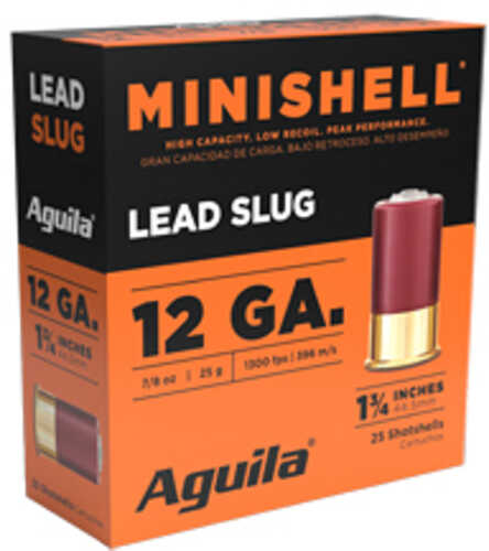 Aguila Ammunition Minishell 12 Gauge 1.75" Slug 25 Round Box 1CHB1386