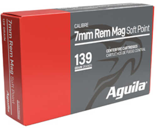 Aguila Ammunition Rifle 7MM Remington Magnum 139 Grain Soft Point 20 Round Box 80591AG