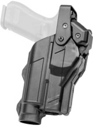 Rapid Force Duty Holster Outside The Waistband Level 3 Retention Fits Glock 17 With Light And Micro
