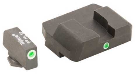 AmeriGlo GL101 i-Dot Night Sight Fits Glock 17/19 Tritium Green w/White Outline Front Rear