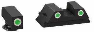AmeriGlo GL430 Classic 3 Dot Night Sight Fits Glock 42/43 Tritium Green w/White Outline Front