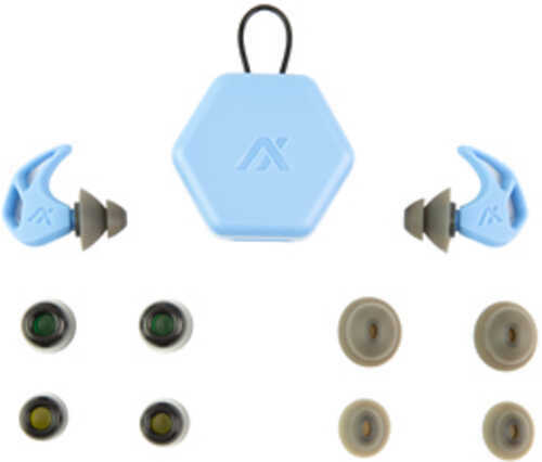 AXIL X20 Earplugs Slate Blue Includes (3) Silicon Tips (2) Foam Tips and Pocket Carry Case X20-BLUE