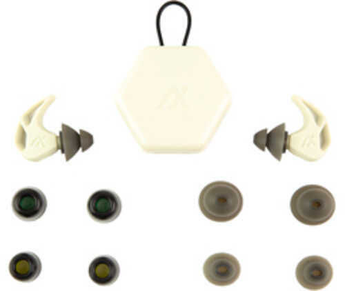 AXIL X20 Earplugs Bone White Includes (3) Silicon Tips (2) Foam Tips and Pocket Carry Case X20-BONE