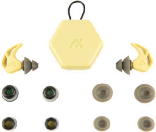 AXIL X20 Earplugs Desert Tan Includes (3) Silicon Tips (2) Foam Tips and Pocket Carry Case X20-DESERTTAN