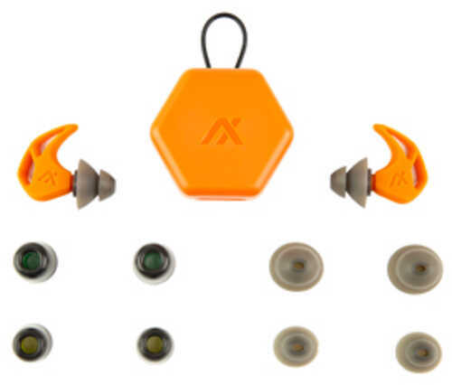 AXIL X20 Earplugs Blaze Orange Includes (3) Silicon Tips (2) Foam Tips and Pocket Carry Case X20-ORANGE