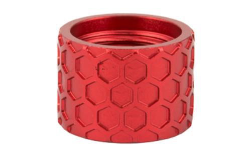 Backup Tactical Honeycomb Pistol Thread Protector Red Finish 1/2 x 28 RH HCOMB-RED