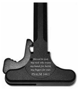 Bastion Charging Handle Black Fits AR-15 Psalm 144:1 BASCH-BW-PSM144