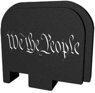 Bastion Slide Back Plate We The People Black and White Fits Glock 43 BASGL-043-BW-PEPLTX