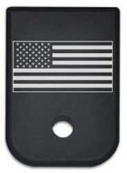 Bastion American Flag Magazine Base Plate Black Fits Glock 45 BASGL-045-BW-USAFLG