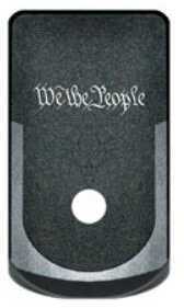 Bastion Magazine Base Plate We The People Black and White Fits Glock 43 BASGL-43-MAGEXT-PEPLTX