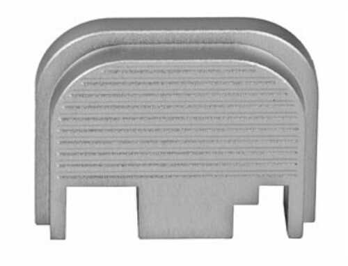 Bastion Slide Back Plate Ridges Silver Finish Fits Glock 17-41 Models Gen 1-4 Only Does Not G42 or G43 Compatibl