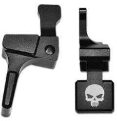 Bastion Skull Short Magazine Release Black and White Fits Ruger® 10/22® BASRGR1022-SHRT-BTSKUL